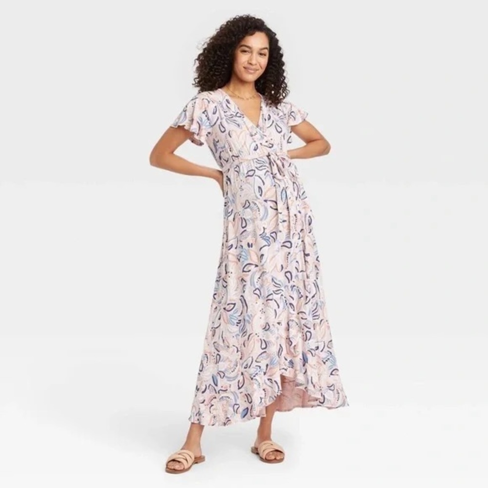 Short Sleeve Knit Maternity Dress - Isabel Maternity by Ingrid & Isabel™- Size L